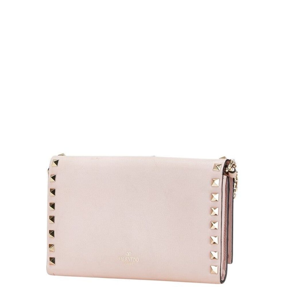Valentino Rockstud Leather Chain Wallet Shoulder Bag - Picture 3 of 10